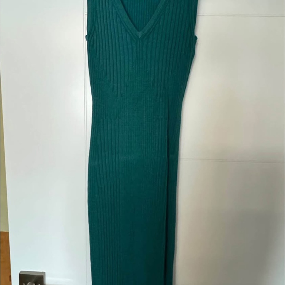 Guess by Marciano Teal V-Neck Maxi Dress